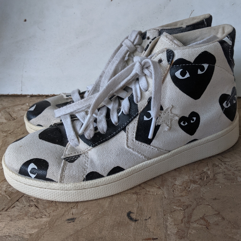 Converse Chuck Taylor All Star Hi x Comme des Garcons Shoes Hearts - Picture 1 of 16